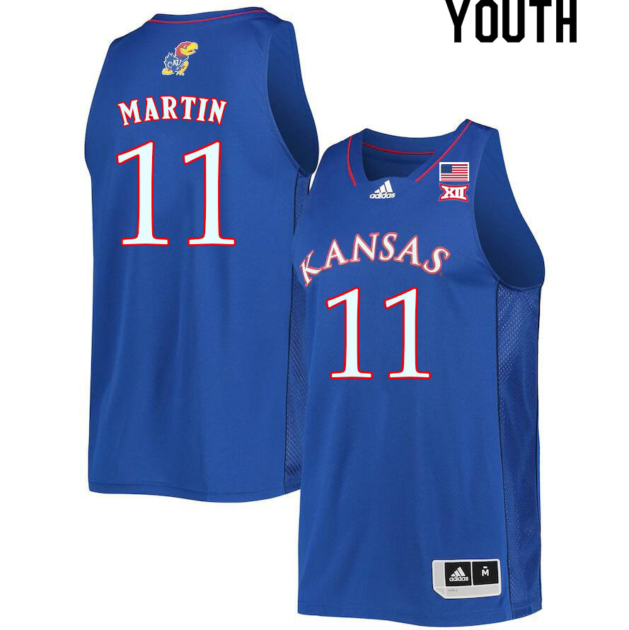 Youth #11 Remy Martin Kansas Jayhawks College Basketball Jerseys Sale-Royal - Click Image to Close